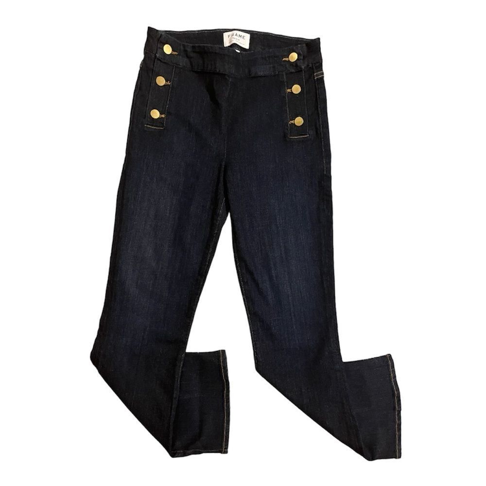 Frame Denim Le High Flare Side Button Jeans